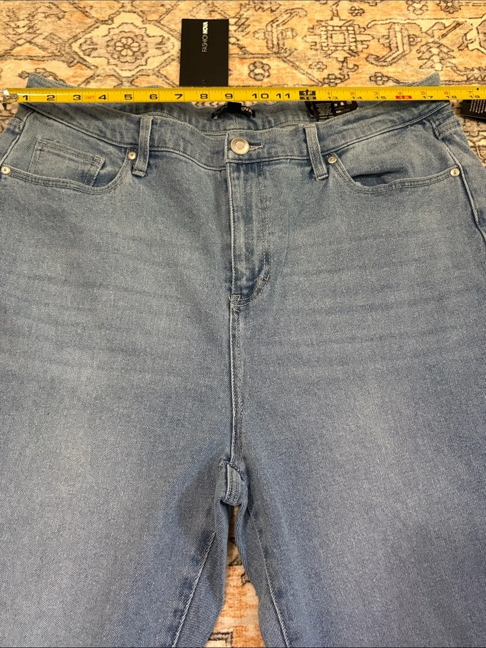 NWT FASHION NOVA 14 Natasha High Rise Flare Jeans in light wash, low stretch